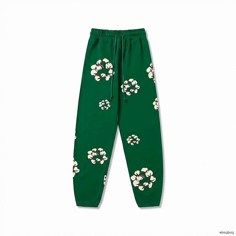 DENIM TEARS Floral Retro Green Sweatpants