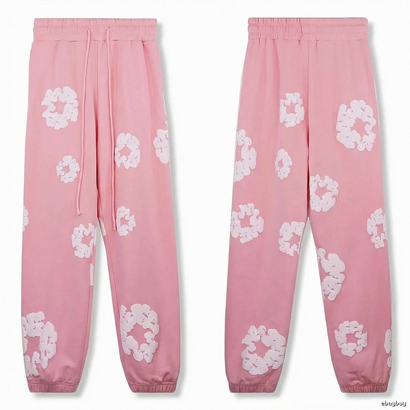 DENIM TEARS Flower Pink Sweatpants