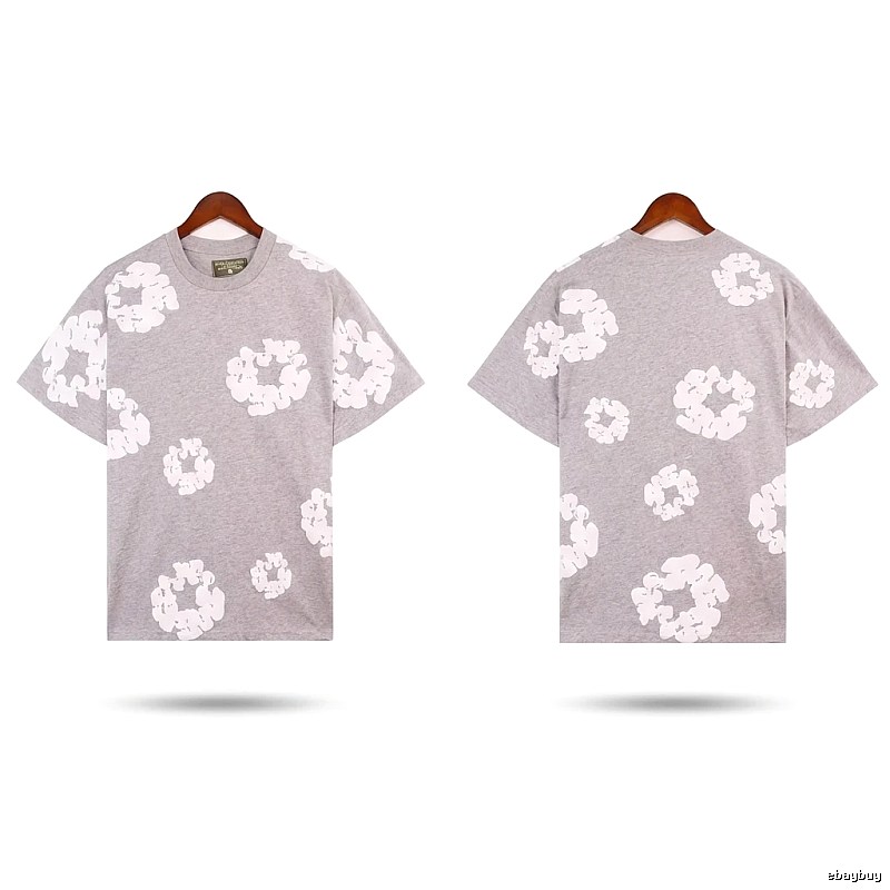 DENIM TEARS Printed Casual Grey T-shirt