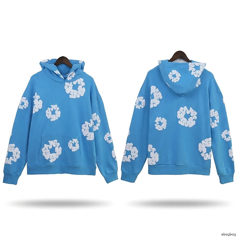 DENIM TEARS Printed Casual Style Blue Sweatshirt