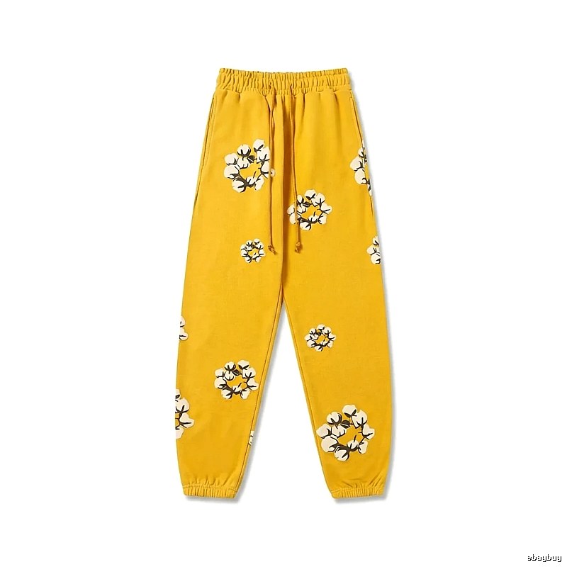 DENIM TEARS Printed Retro Yellow Sweatpants