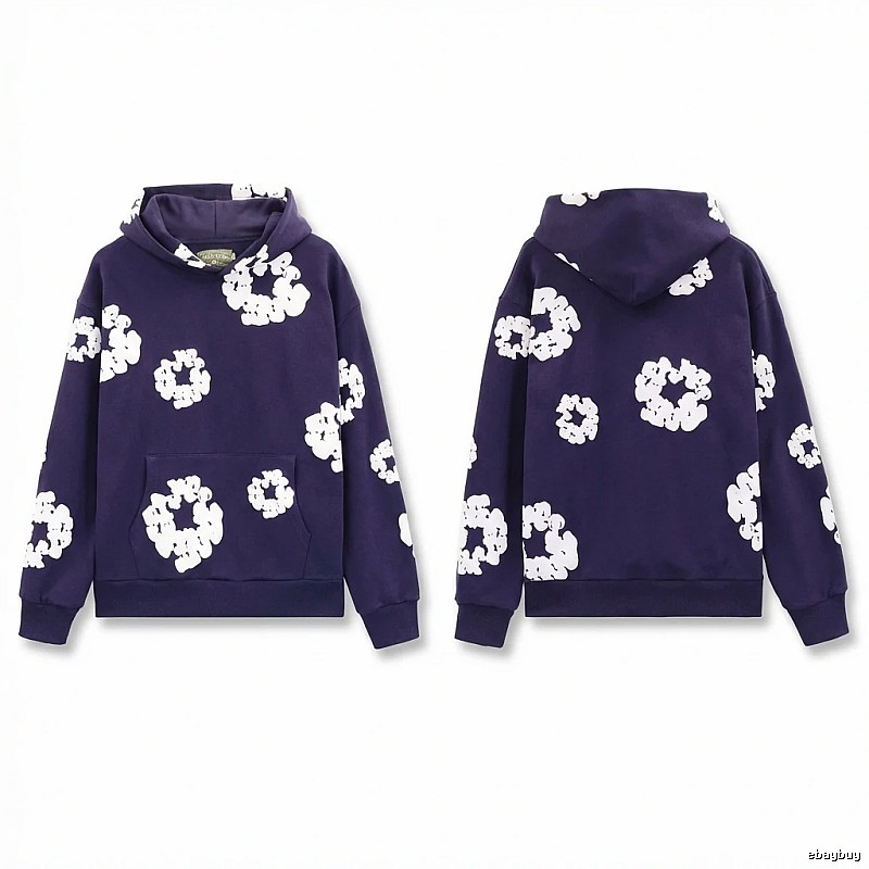 DENIM TEARS Printed Vintage Navy Blue Sweatshirt