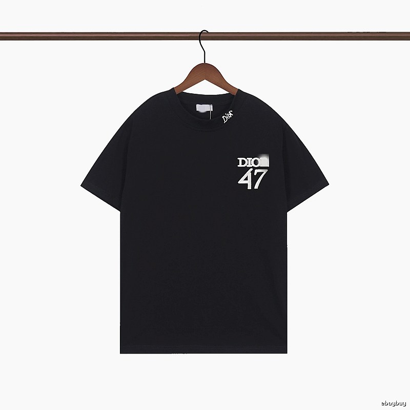 Dior 47 Collection Minimalist Style Black T-Shirt