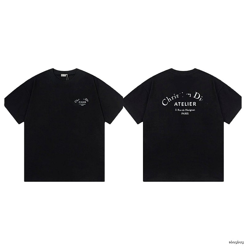 Dior Atelier Minimalist Style Black Short-sleeve T-shirt