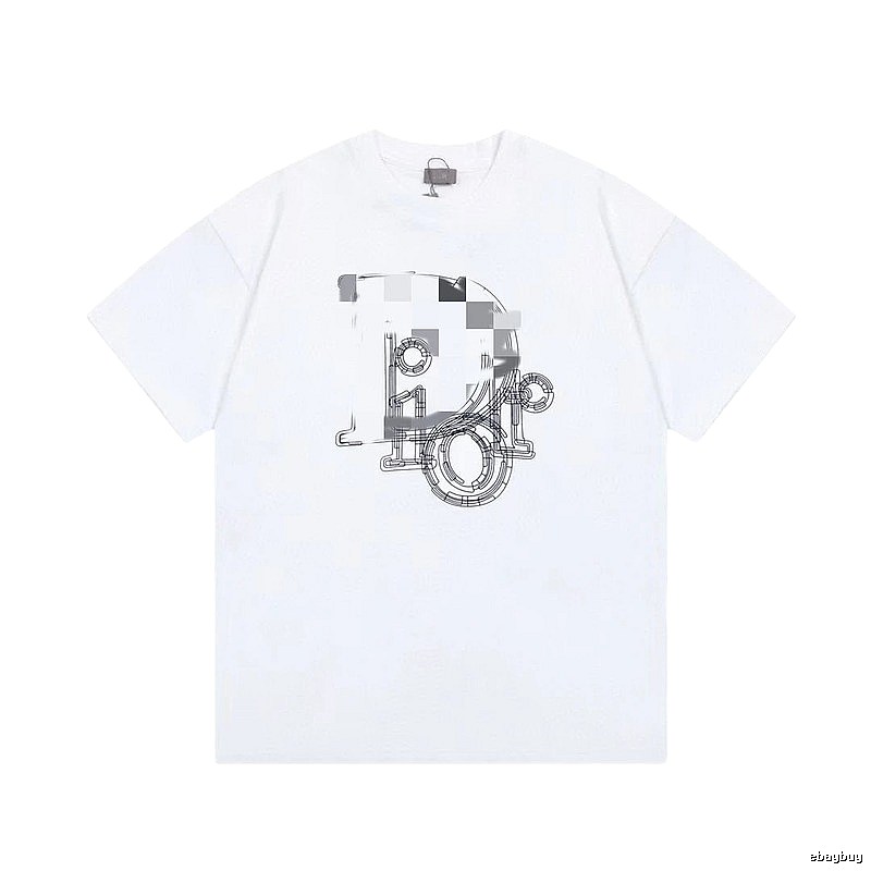 Dior Carriage Collection Minimalist Style White Short-sleeve T-shirt