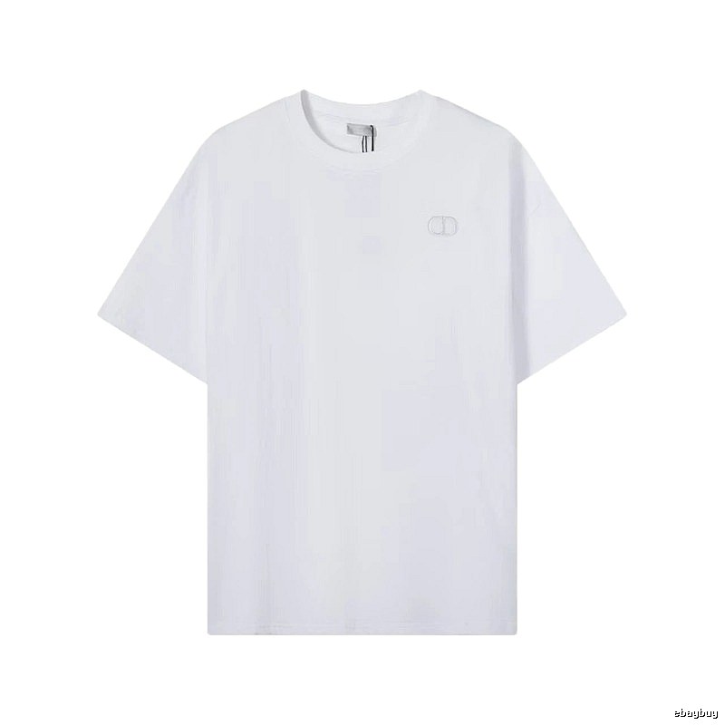 Dior CD Embroidered Minimalist Style White T-Shirt