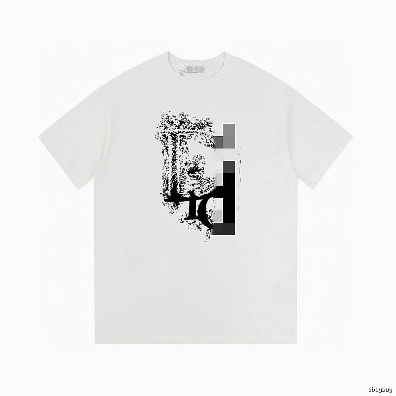 Dior Distressed Print Street Style White T-Shirt