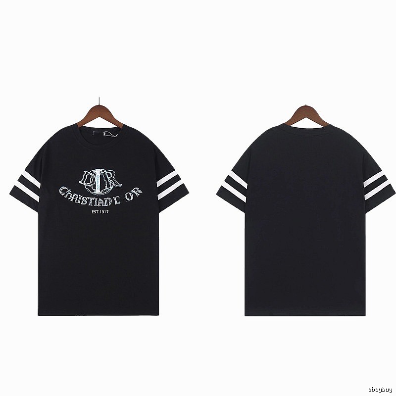 Dior Embroidered Vintage-style Black Short-sleeve T-shirt