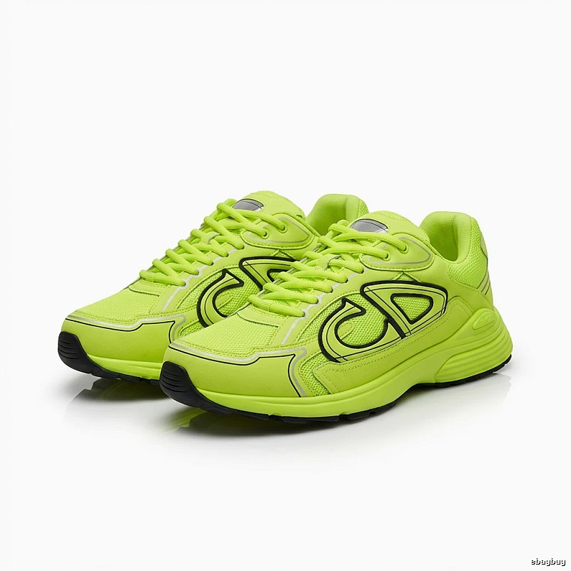 Dior fluorescent yellow sporty running shoes