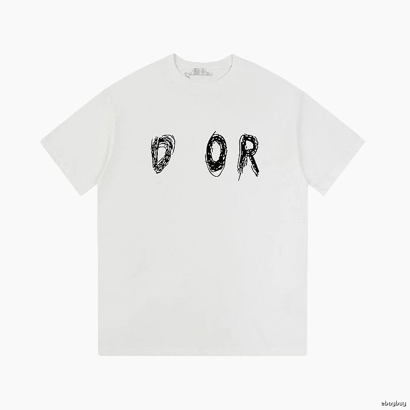 Dior Graffiti Collection Trendy Cool Style White T-Shirt