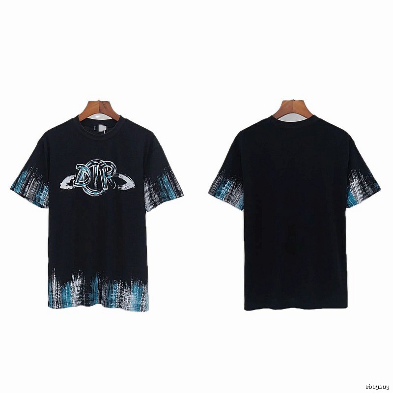 Dior Graffiti Cool Trendy Black Short-sleeve T-shirt