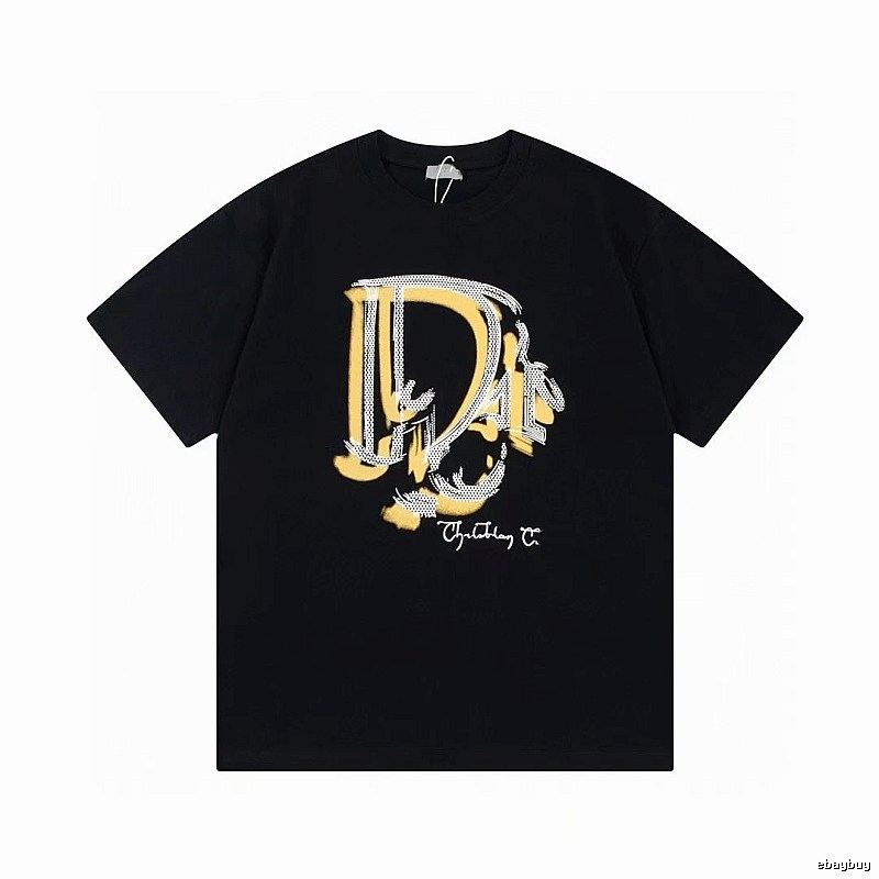 Dior Graffiti Print Street-style Black T-Shirt