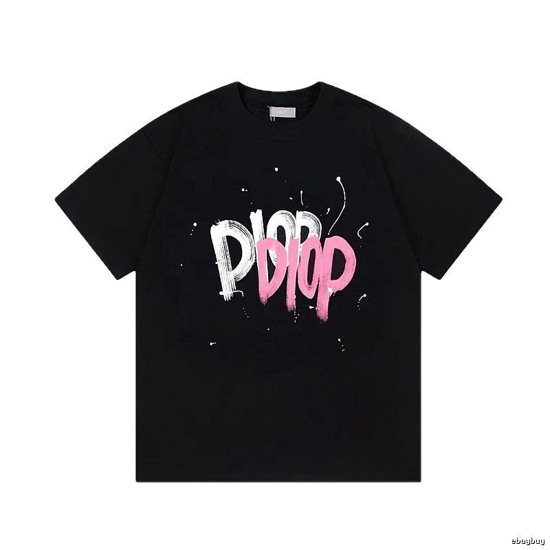 Dior Graffiti Trend Style Black Short-sleeve T-shirt