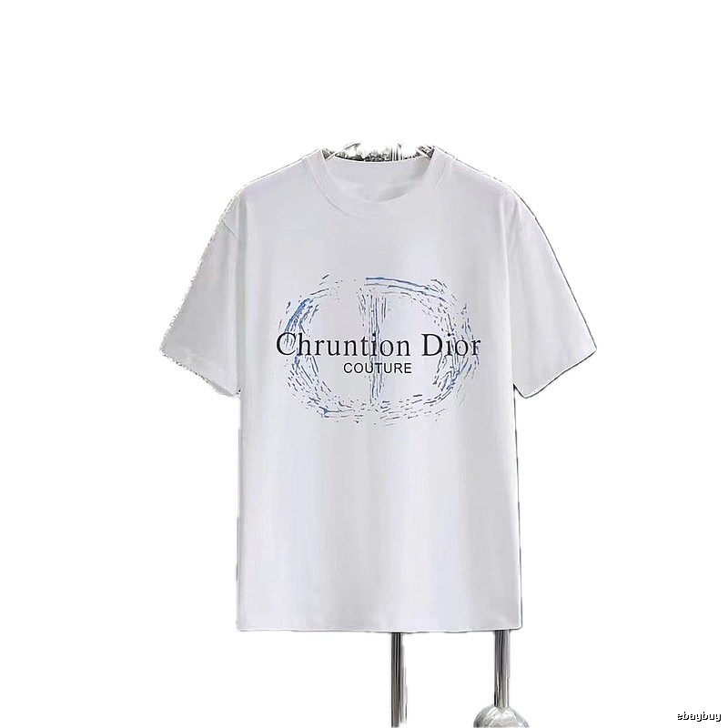 Dior Haute Couture Printed Light Luxury Style White T-shirt