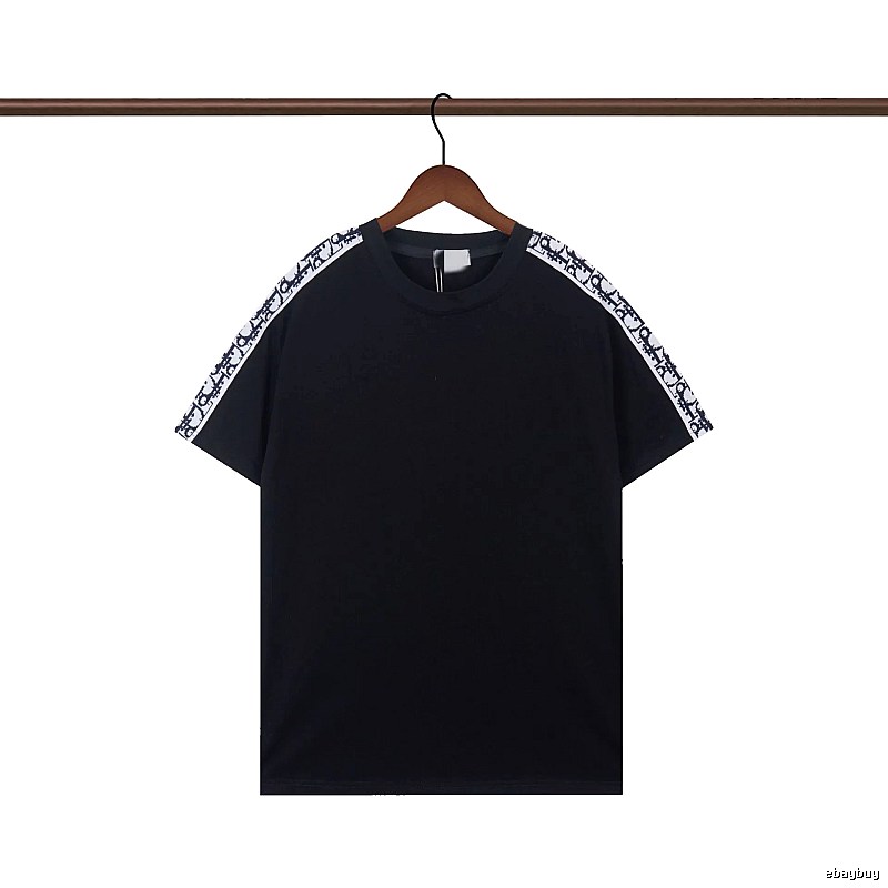 Dior Monogram Webbing Cool Street Style Black T-Shirt