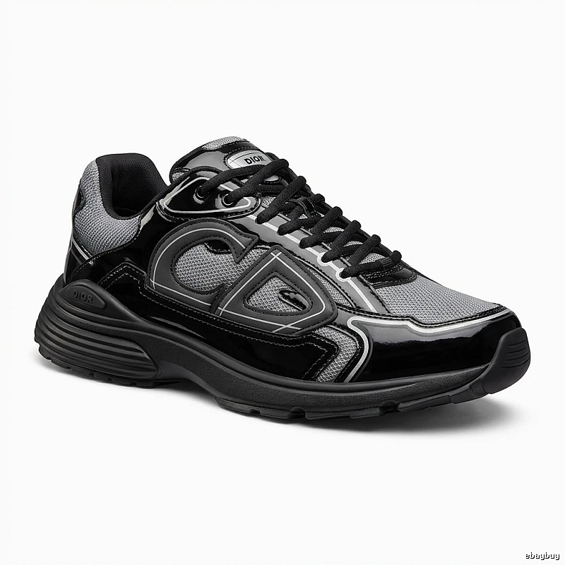 Dior retro-style black and grey sports shoes
