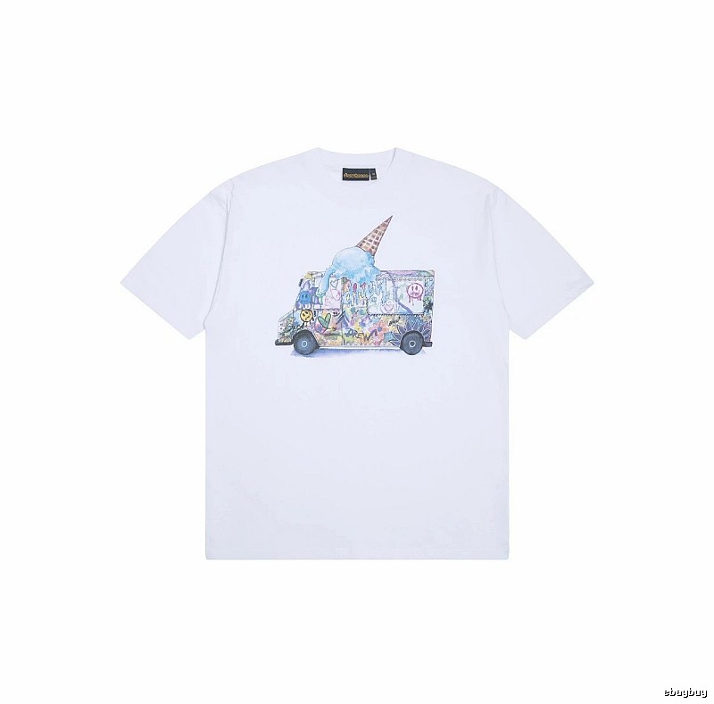 DREW Graffiti Style Ice Cream Truck White Short Sleeve T-shirt