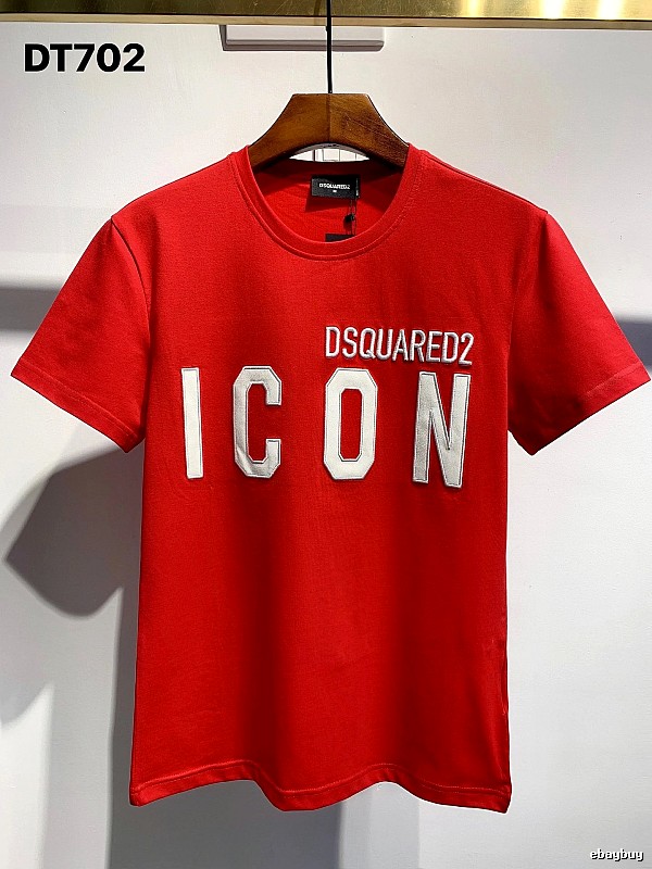 DSQUARED2 ICON Trendy Red Short-sleeve T-shirt