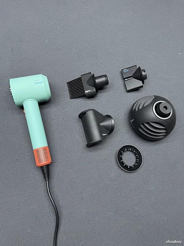 Dyson Hair Dryer with Mint Hair Dryer Set Detail