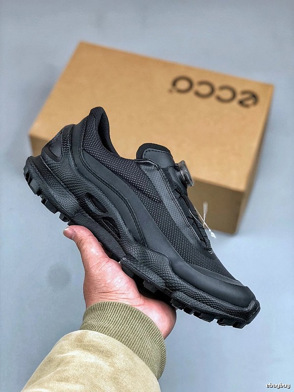 ECCO Black Trail Sneakers, Clean Side Panels