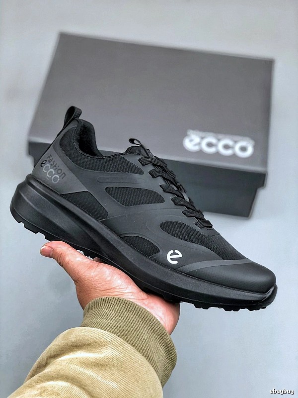 ECCO Charcoal Running Shoes Featuring Athletic Paneling