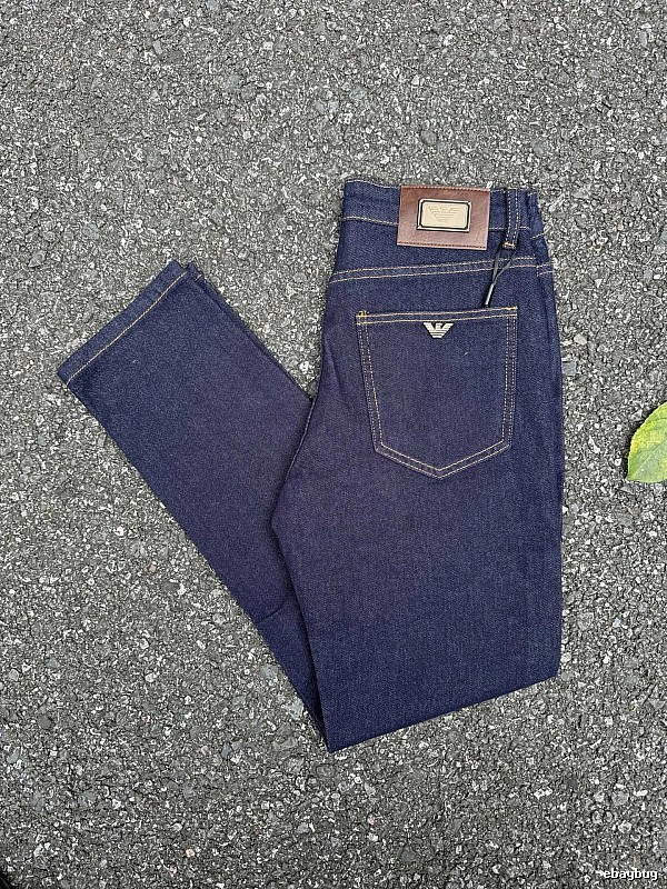 Emporio Armani Eagle Pocket Emblem And Contrast Topstitching Logo Jeans for travel