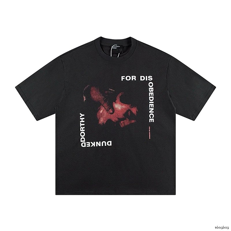 ERD GRJKD Dark Print Black Short Sleeve T-Shirt