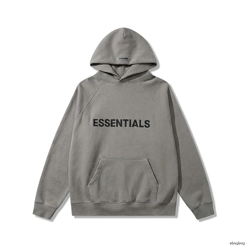 ESSENTIALS minimalist gray hoodie