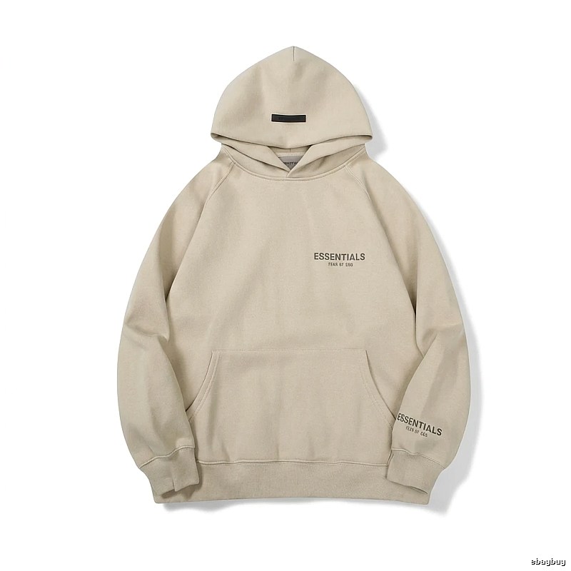 ESSENTIALS minimalist style beige hoodie