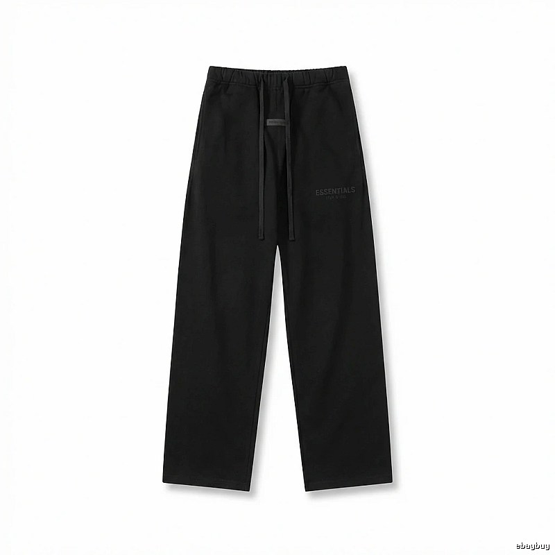 ESSENTIALS minimalist style black long trousers