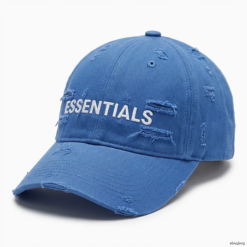 ESSENTIALS Ripped Style Blue Hat