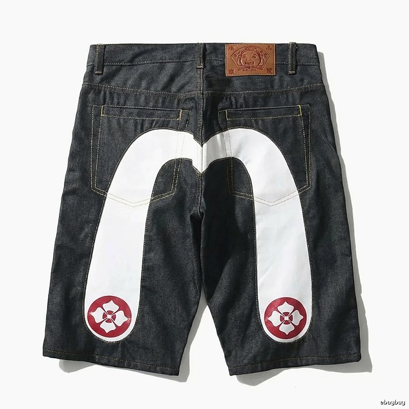 EVISU Classic Trendy Black Shorts