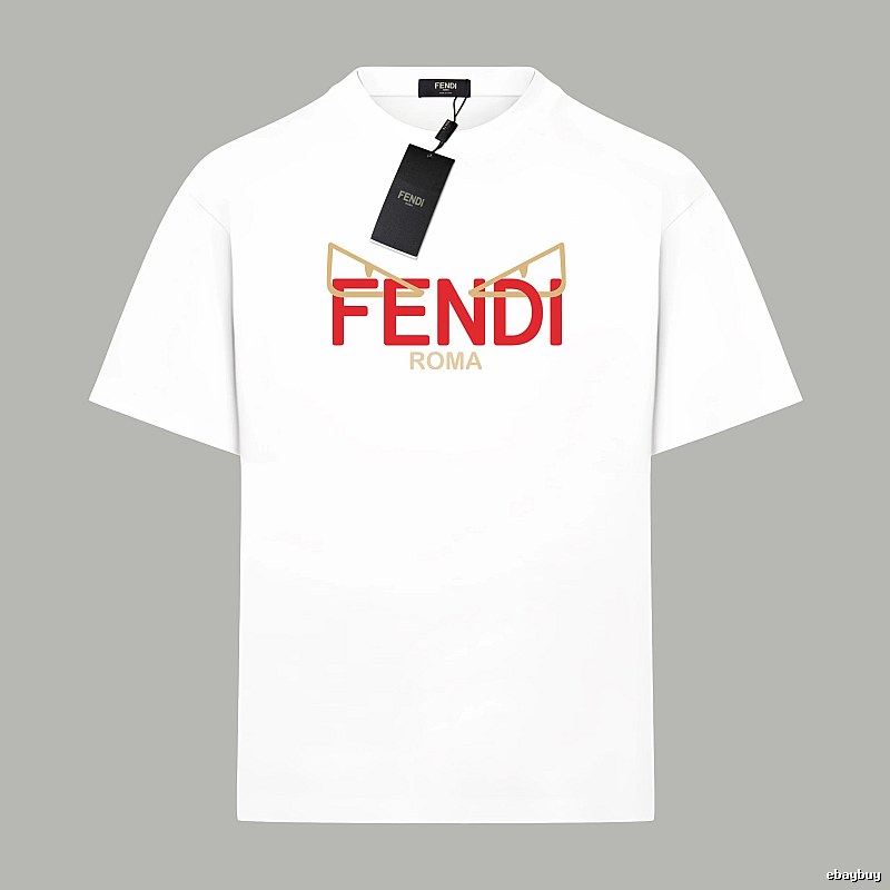 Fendi Roma series simple style white T-shirt