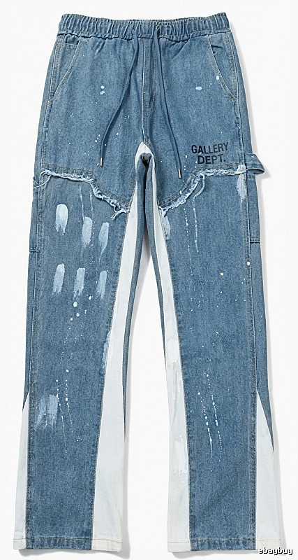 Gallery Dept Ripped Denim Blue Long Pants