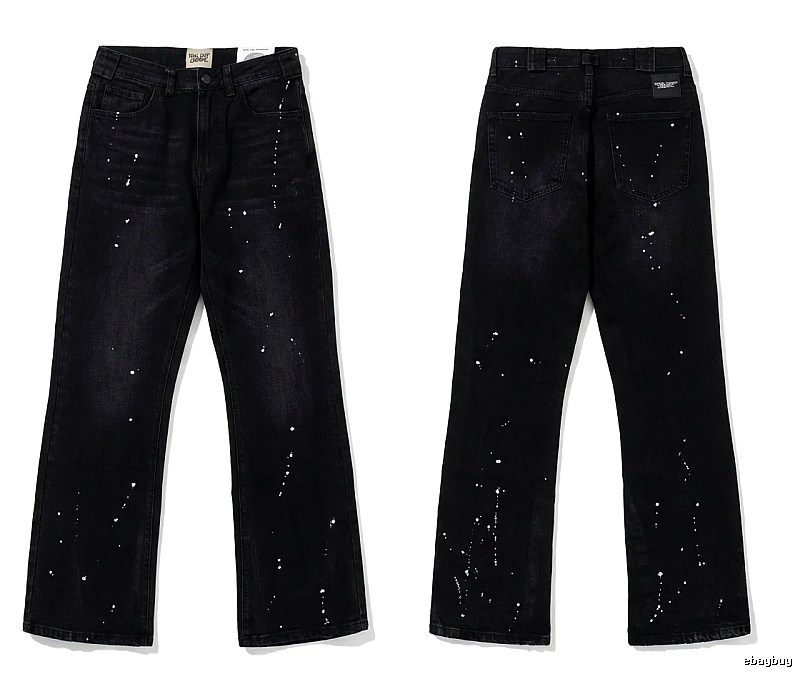 Gallery Dept Splatter-paint Style Black Jeans
