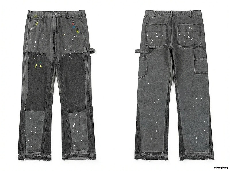 Gallery Dept. Stitched Graffiti Style Grey Pants