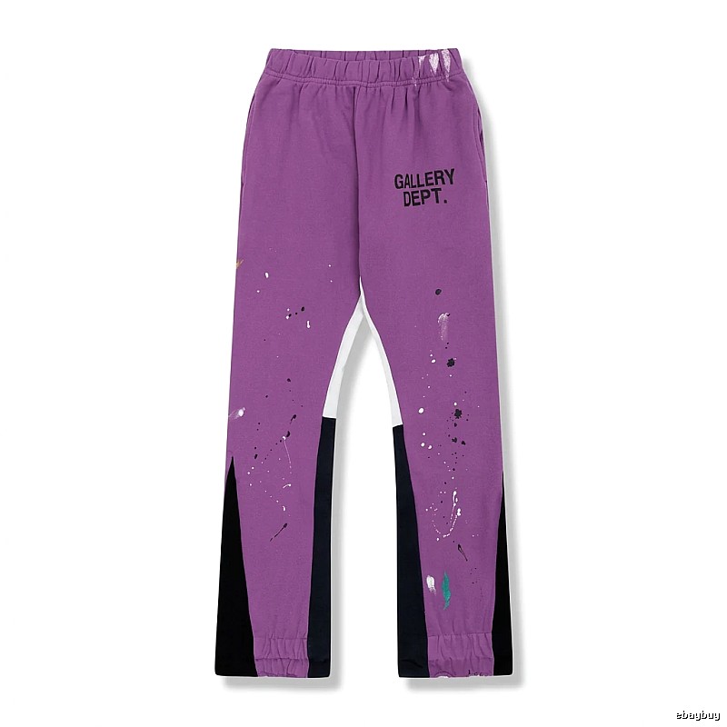 Gallery Dept. Trendy Splashed Ink Purple Sweatpants