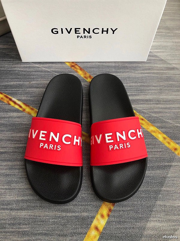 Givenchy Classic Letter Casual Style Red & Black Slide Sandals