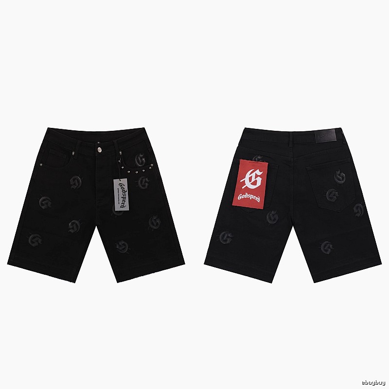 Godspeed Full G Street Style Black Denim Shorts