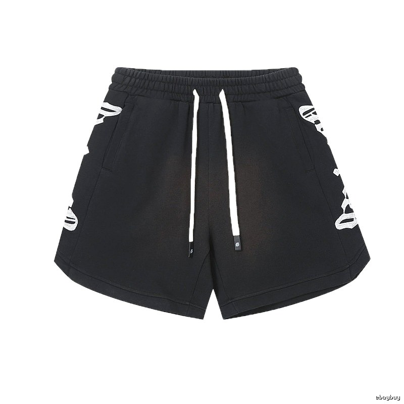 Godspeed skeleton print street style black shorts