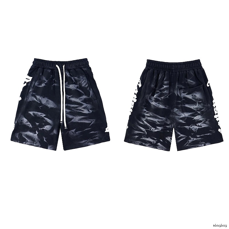 Godspeed Tie-Dye Collection Street Style Black and Grey Shorts