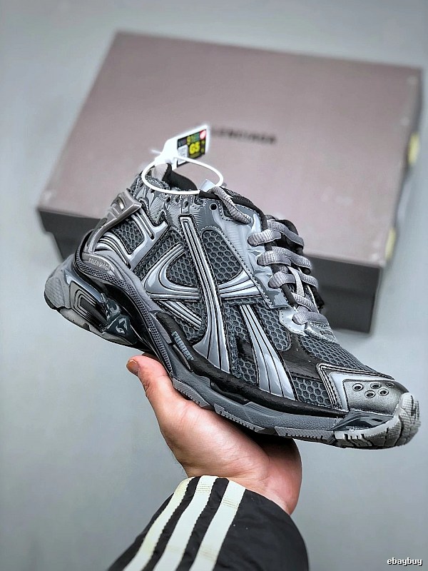 Gray Runner Sneaker by Balenciaga with Gray Layered Runner in Hand