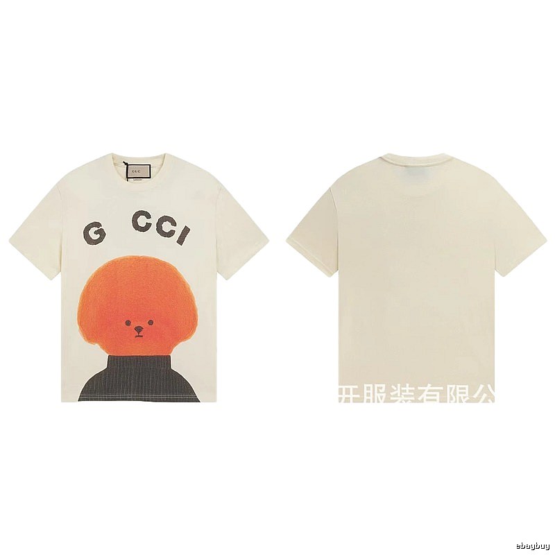 Gucci Bear Print Casual Off-white Short-Sleeve T-Shirt