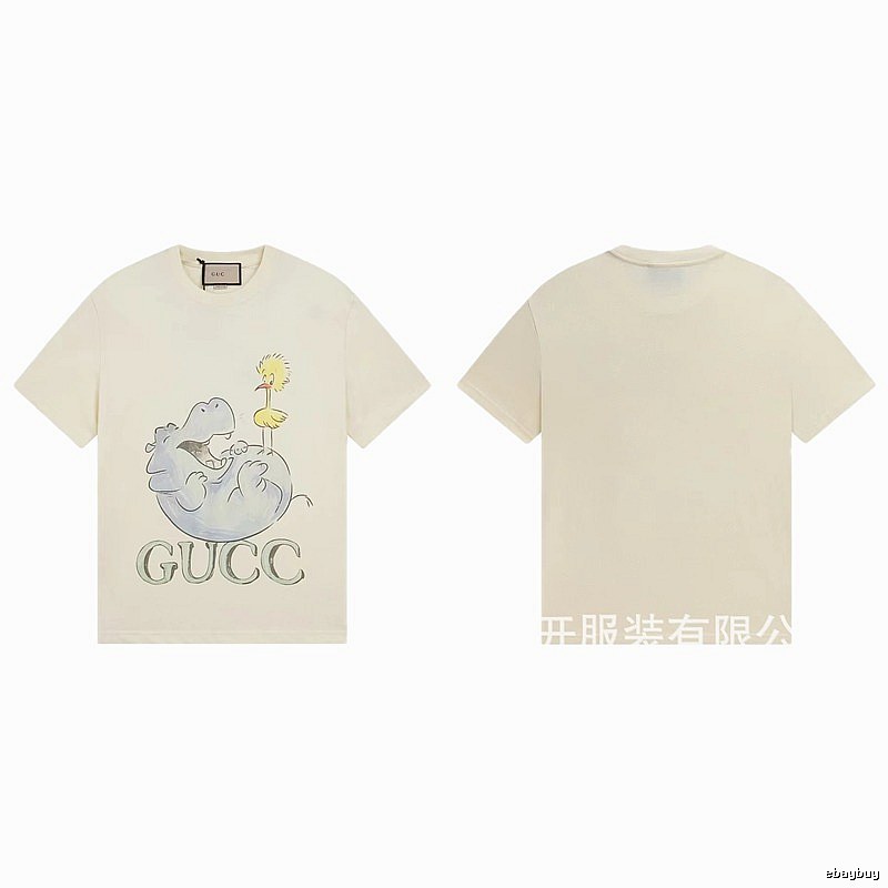 Gucci Cartoon Hippo Casual Off-white T-shirt