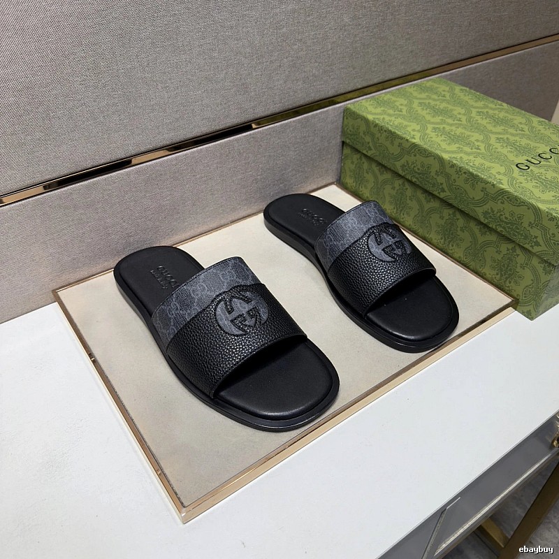 Gucci GG Monogram Casual Black Slides