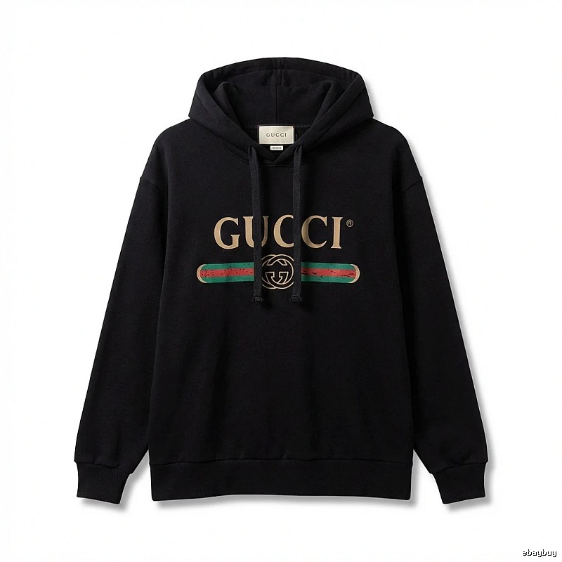 Gucci letter print style black hoodie