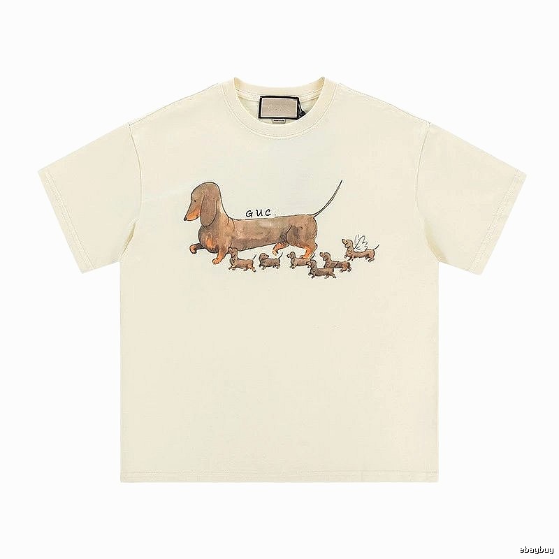 Gucci Sausage Print Casual Off-white T-shirt