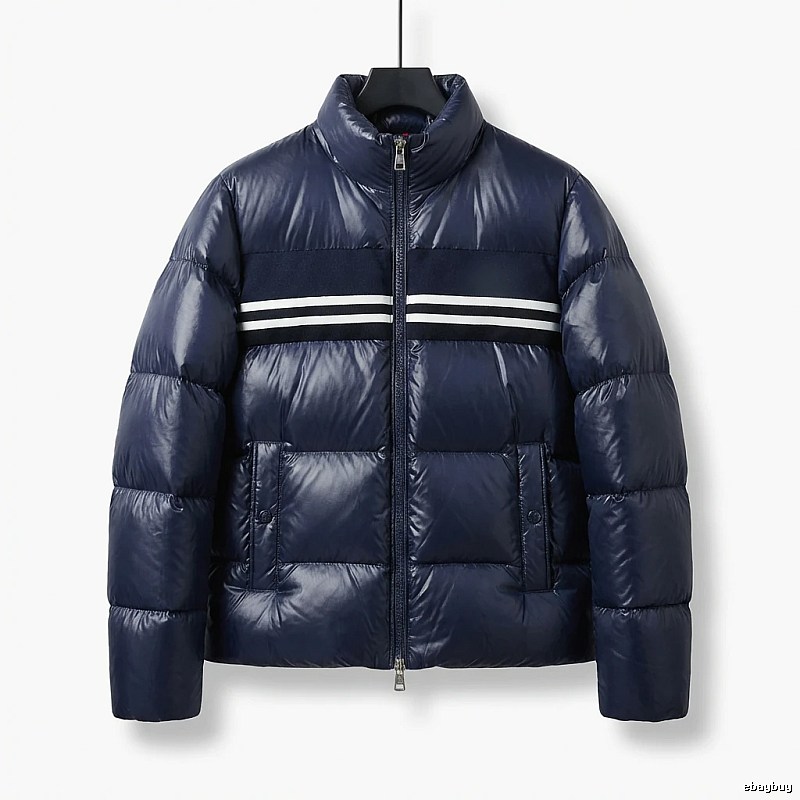 Gucci striped fashionable dark blue down jacket