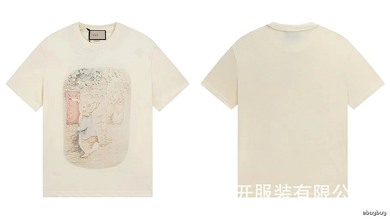 Gucci x Peter Rabbit Co-branded Vintage-style Off-white T-Shirt