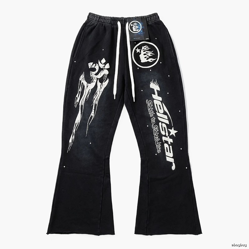 Hellstar dark style black long trousers